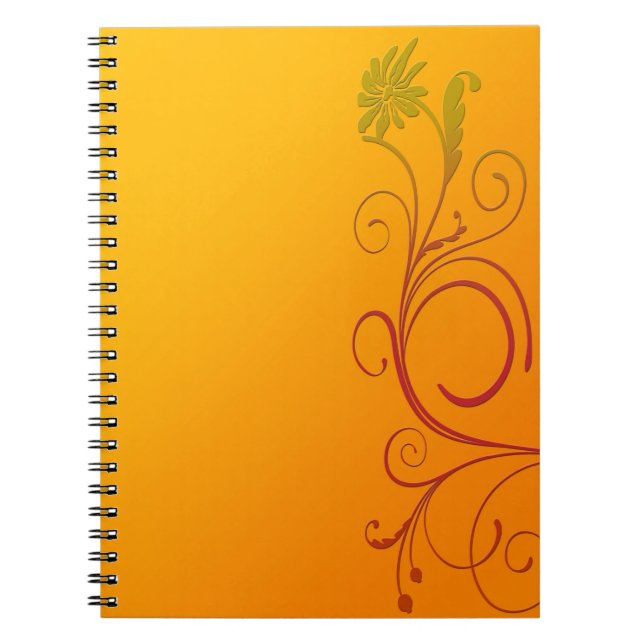 Cuaderno Flor naranja (Frente)