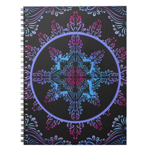 Cuaderno Flor nocturna de Mandala (Frente)
