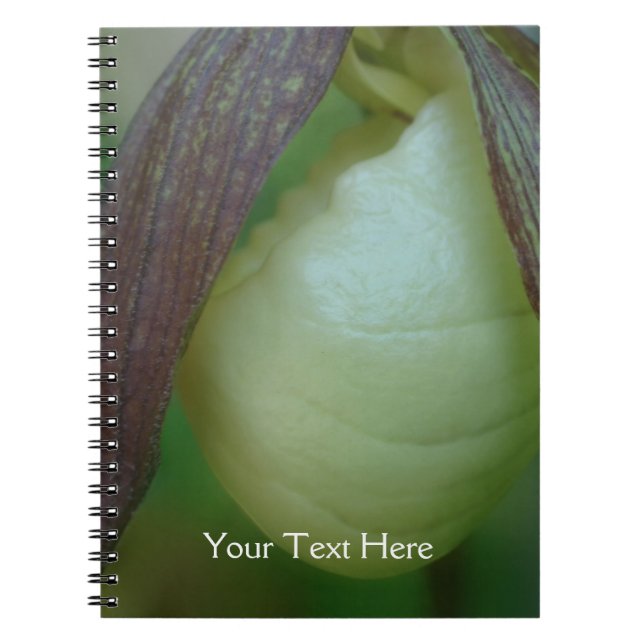 Cuaderno Flor Orquídea de la Mujer Blanca Personalizada (Frente)