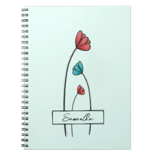 Cuaderno Flor personalizada