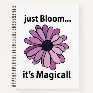 Cuaderno Flor Púrpura Mágica Acaba de Florecer Su Mágica