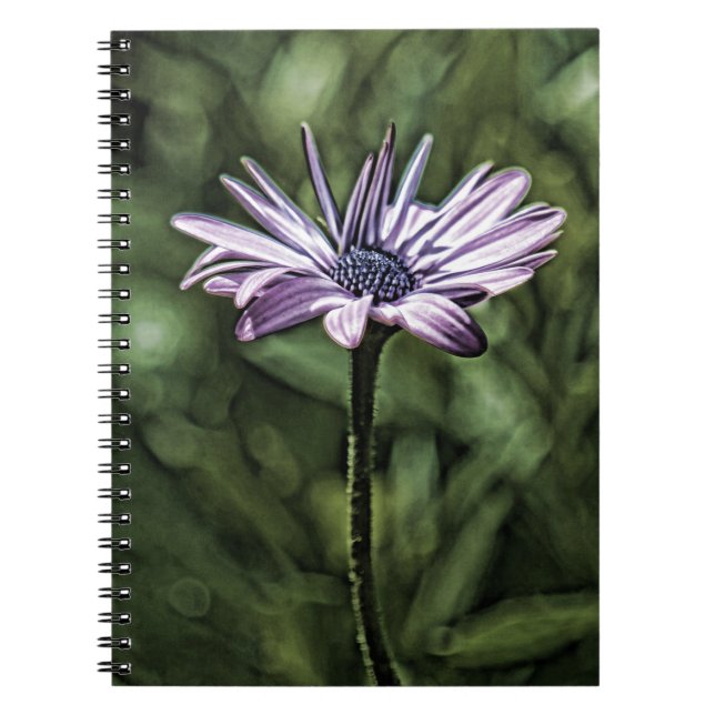 Cuaderno Flor púrpura que se coloca solamente (Frente)