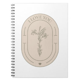 Cuaderno Flor que te amo - San Valentín