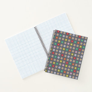 Cuaderno Flor retro colorida