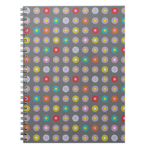 Cuaderno Flor retro colorida