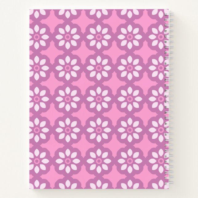 Cuaderno Flor Retró Rosa (Reverso)
