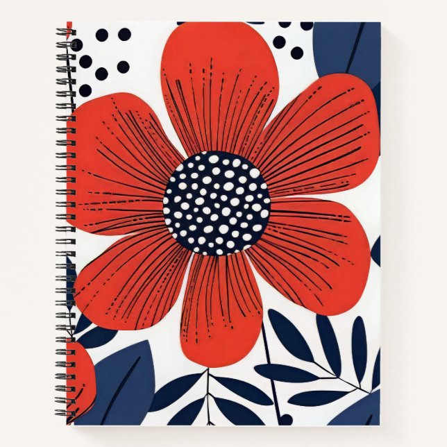 Cuaderno Flor roja gigante (Anverso)