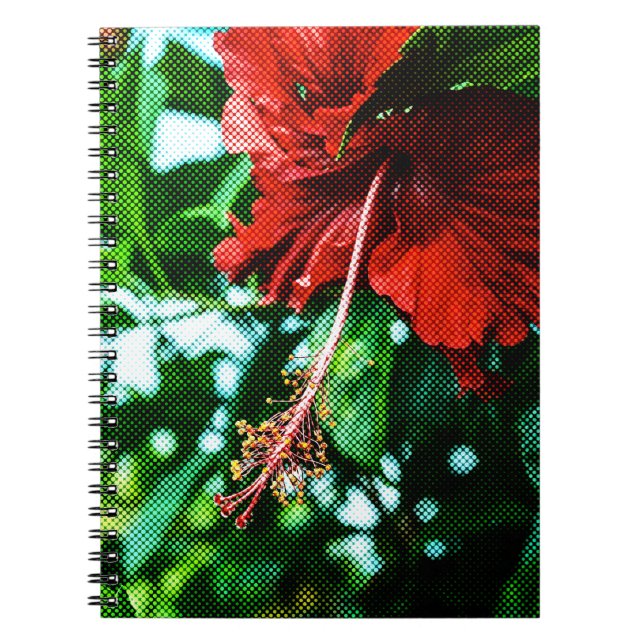 Cuaderno Flor roja hibiscus (Frente)