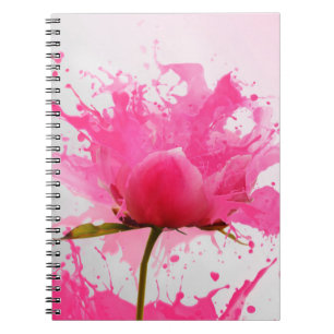 Cuaderno Flor rosa Abstract Paint Splatt