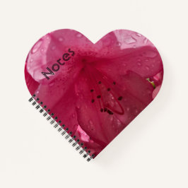 Cuaderno Flor rosa brillante con texto