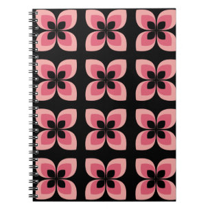 Cuaderno Flor rosa brillante de dos tonos