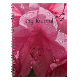 Cuaderno Flor rosa con texto