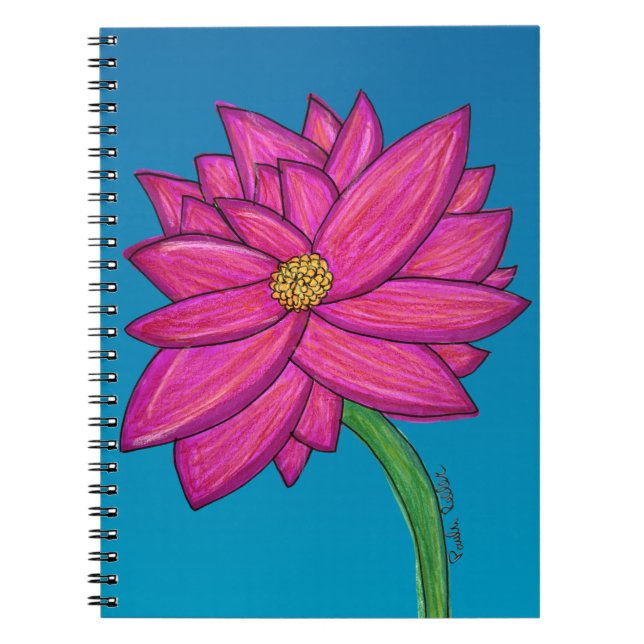 Cuaderno Flor Rosa Fucsia (Frente)