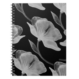 Cuaderno Flor rosa ilustracion acuarela transparente