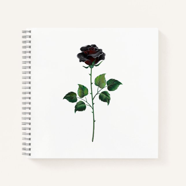Cuaderno Flor rosa negra (Anverso)