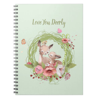 Cuaderno Flor rosa verde de Cerveza de Madera Cuta