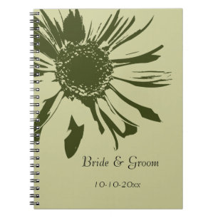 Cuaderno Flor Sage Green Gerbera
