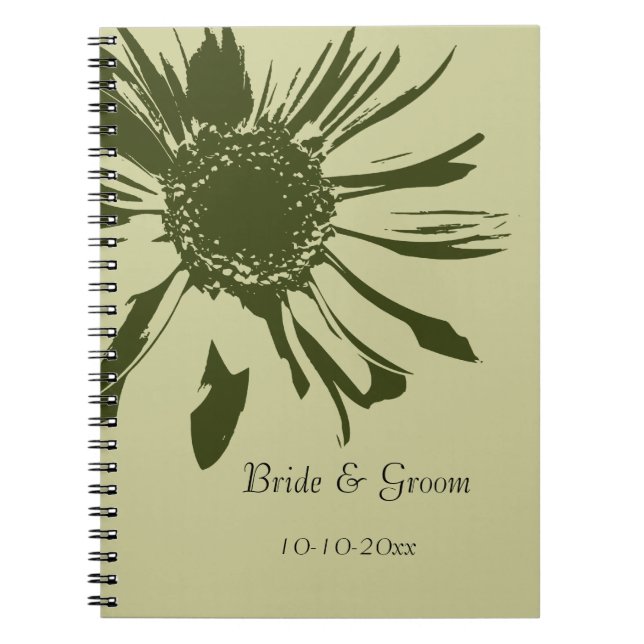 Cuaderno Flor Sage Green Gerbera (Frente)