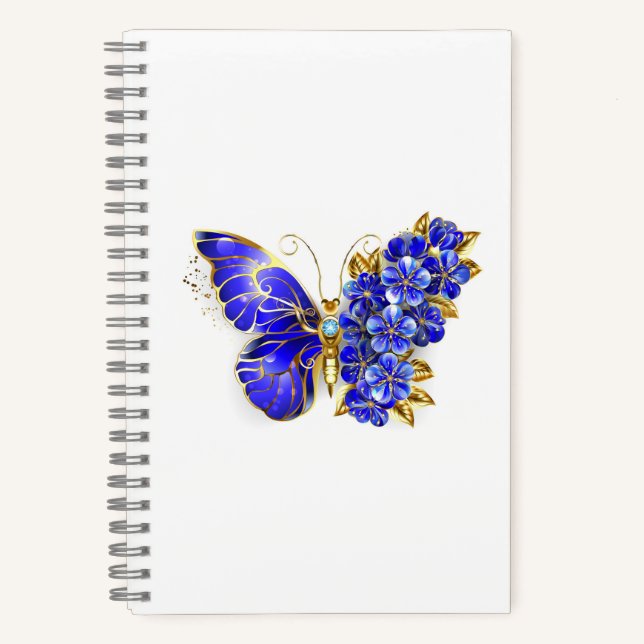 Cuaderno Flor Sapphire Mariposa (Anverso)
