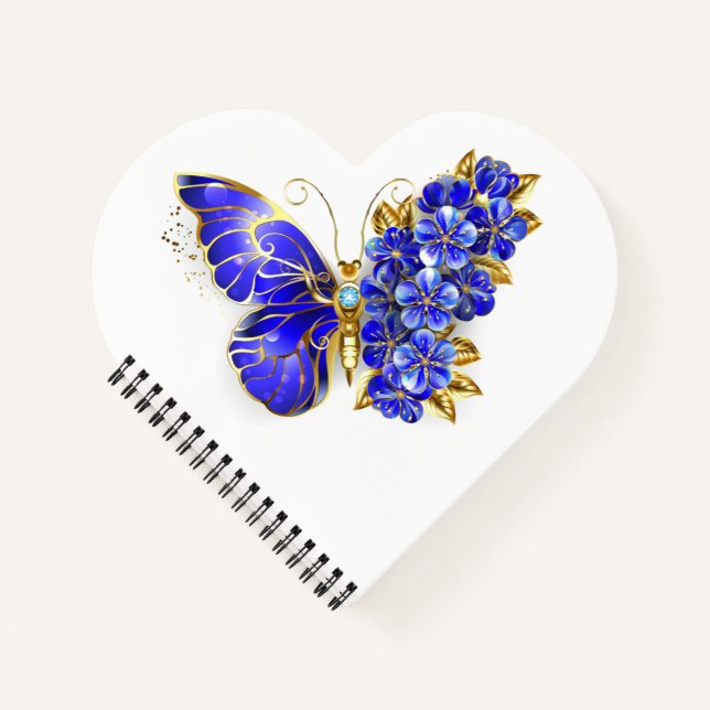 Cuaderno Flor Sapphire Mariposa (Anverso)