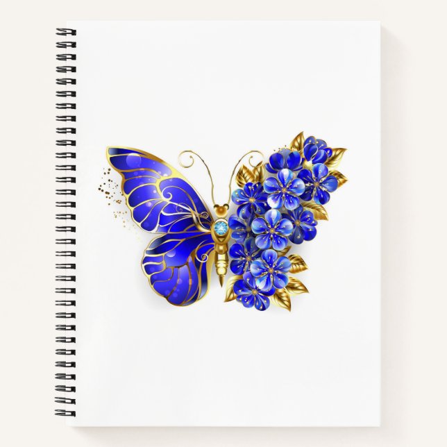 Cuaderno Flor Sapphire Mariposa (Anverso)