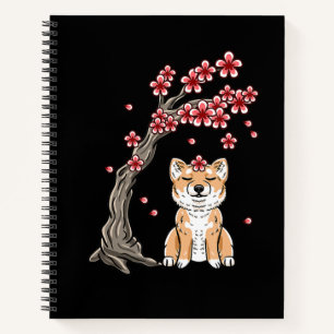 Cuaderno Flor shiba inu   lindos productos animales