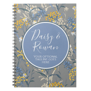 Cuaderno Flor silvestre de margarita y flor amarilla