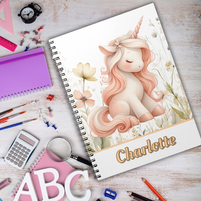 Cuaderno Flor silvestre de unicornio pastel caprichosa (Subido por el creador)