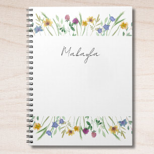 Cuaderno Flor silvestre personalizada