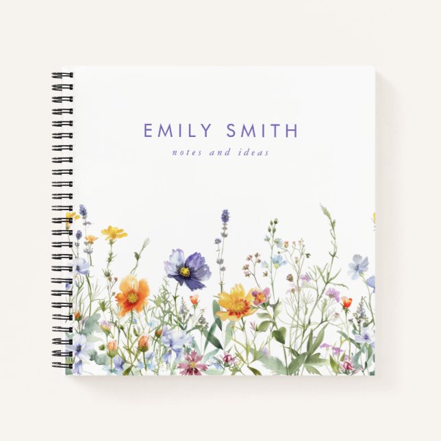 Cuaderno Flor silvestre personalizada (Anverso)