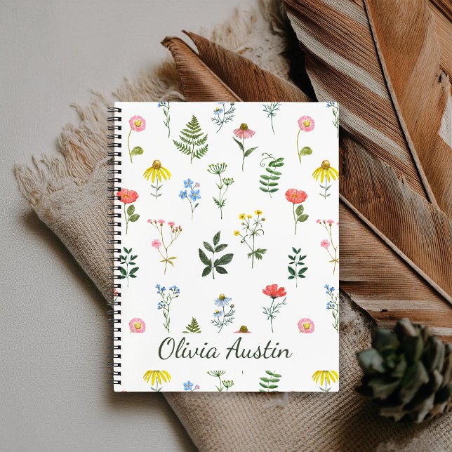 Cuaderno Flor Silvestre Personalizada – Botánico Minimalist (Subido por el creador)