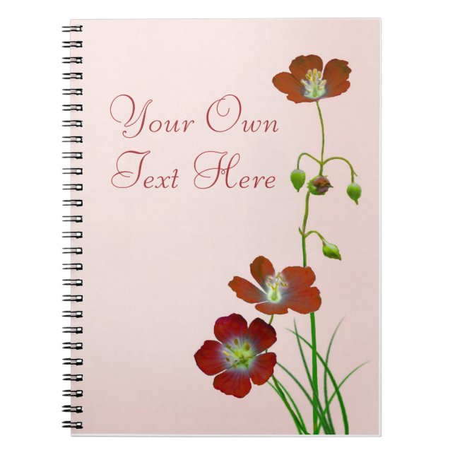 Cuaderno Flor silvestre roja (Frente)