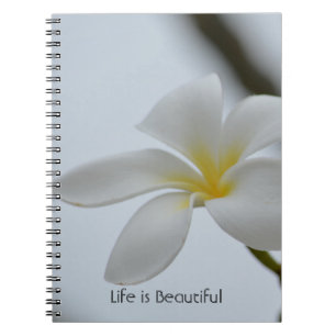 Cuaderno Flor Tropical Plumeria Kauai (mi fotografía)