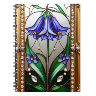 Cuaderno Flor vibrante enmarcada de forma ornamentada