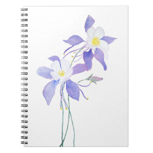 Cuaderno flor violeta de flores silvestres coloración de co