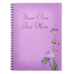 Cuaderno Flor violeta en morado