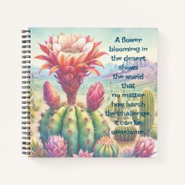 Cuaderno Flor y cotización de cactus de antorcha