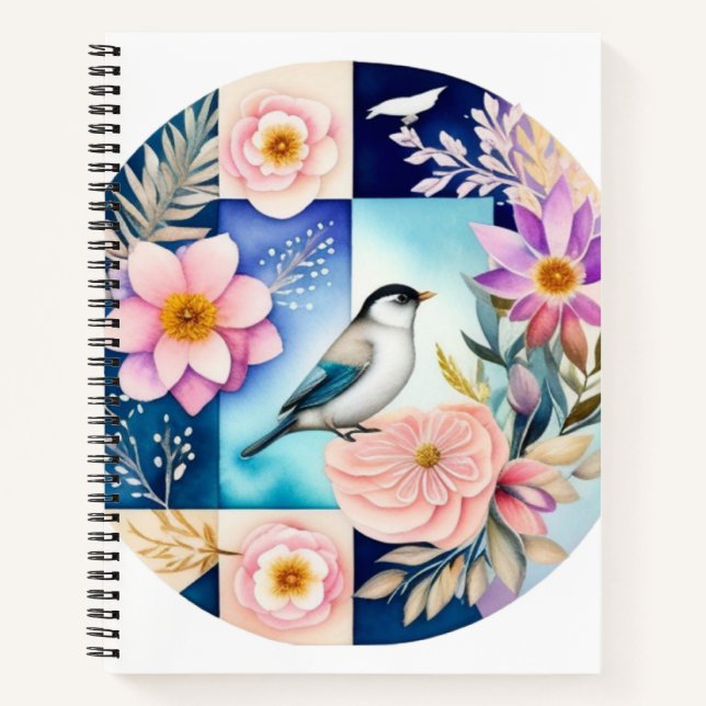 Cuaderno Flor y Pájaro  (Anverso)