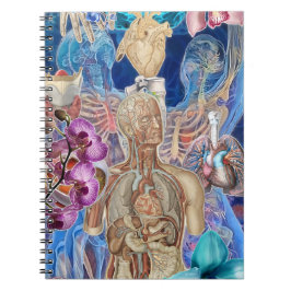 Cuaderno Flora anatómica: Una huella azul en flor