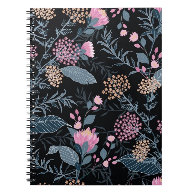 Cuaderno Flora de verano floreciendo flores de jardín (Frente)