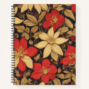 Cuaderno Flora en Blanco y Oro