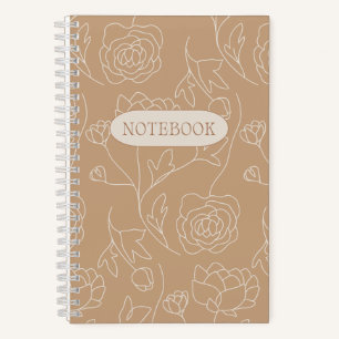 Cuaderno Flora Minimalista de tono de tierra