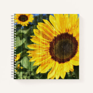 Cuaderno Flora pintada de girasoles