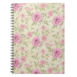 Cuaderno Flora rosa rosa rosa rosa vintage