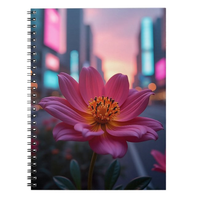 Cuaderno Floración del Amanecer Moderno (Frente)