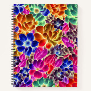 Cuaderno Floral Abstracta colorida #887 - Bloc de notas esp