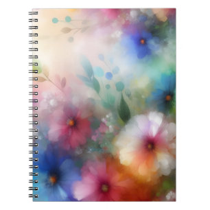 Cuaderno Floral abstracto en estilo acuarela