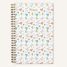 Cuaderno Floral Acuarela - Amarillo
