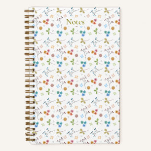 Cuaderno Floral Acuarela - Amarillo