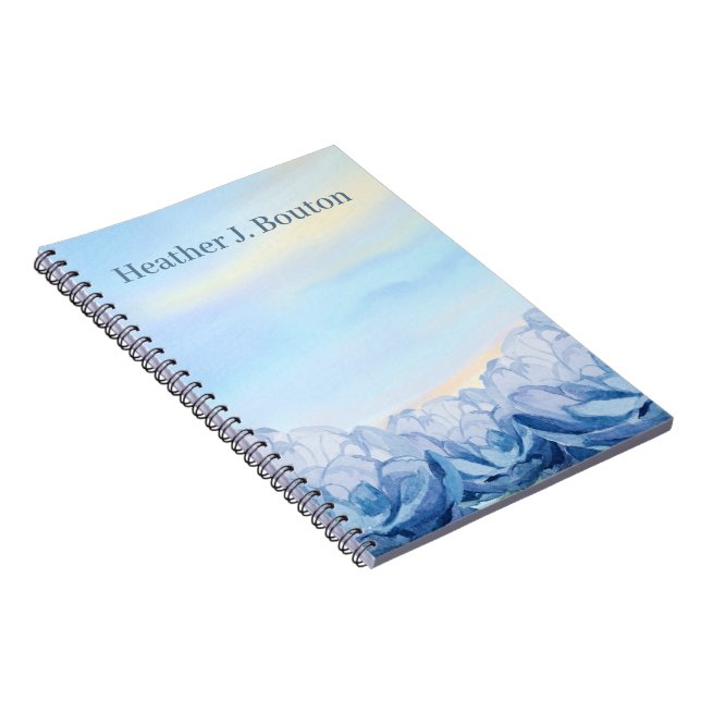 Cuaderno Floral Acuarela Azul (Lado Derecho)